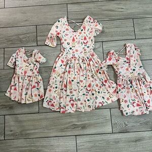Dot Dot Smile Kids Dress Set - Festive Print for mom and daughter
